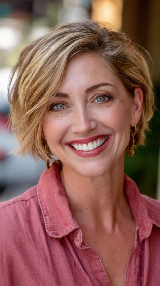 Effortlessly Styled Textured Bob with Soft Layers