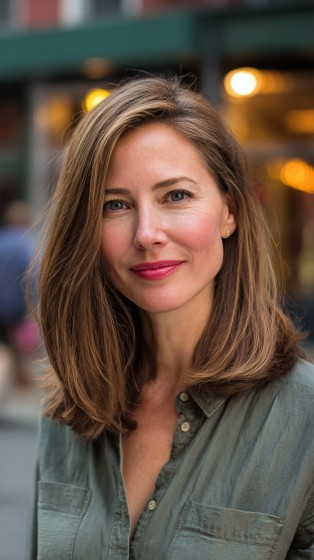Elegant Mid-Length Cut with Soft Movement