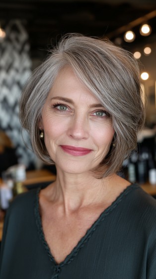 Elegant Side-Parted Bob with Soft Volume