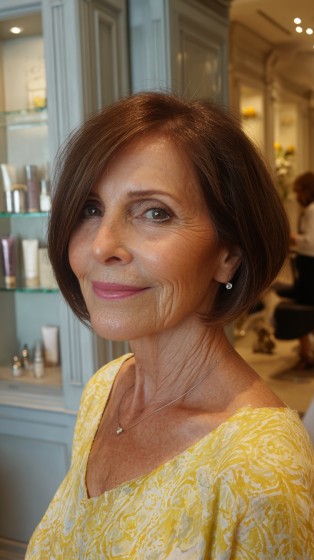 Elegant Side-Parted Bob with Subtle Volume