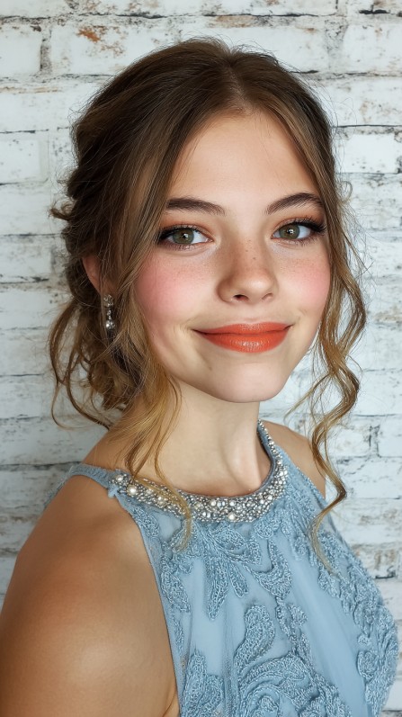 Elegant Soft Updo with Loose Curls