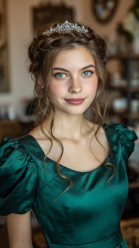 Elegant Twisted Updo with Loose Curls