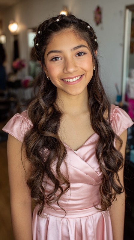 Enchanting Long Loose Waves with Braided Crown