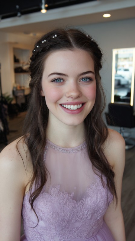 Gorgeous Soft Waves with Delicate Pearl Accents