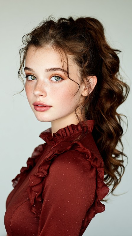 Playful High Ponytail with Soft Waves