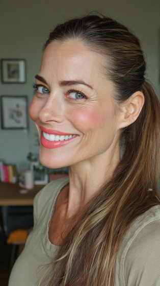 Sleek High Ponytail with Soft Volume