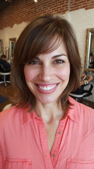 Soft Textured Shoulder-Length Cut with Subtle Layers