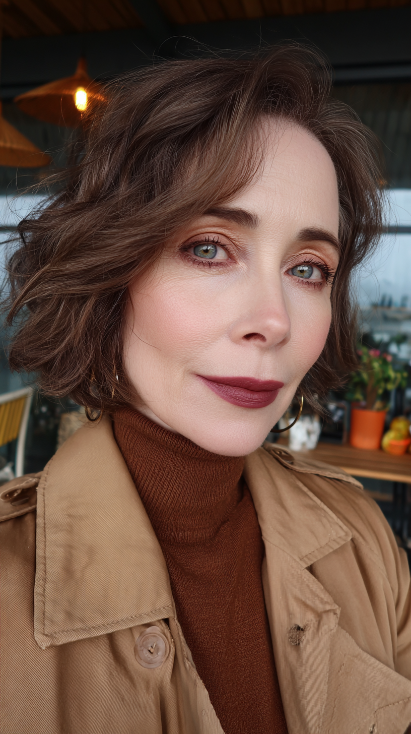 Textured Brunette Bob with Soft Volume