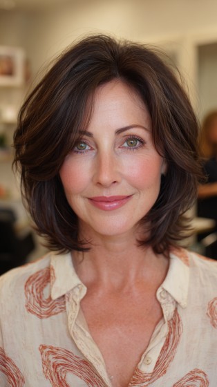 Textured Mid-Length Cut with Soft Volume
