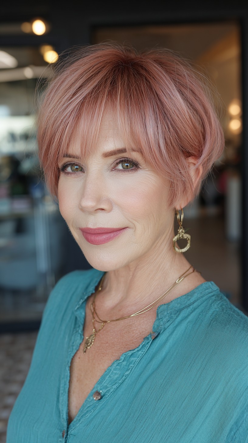 Charming Rose Gold Textured Crop