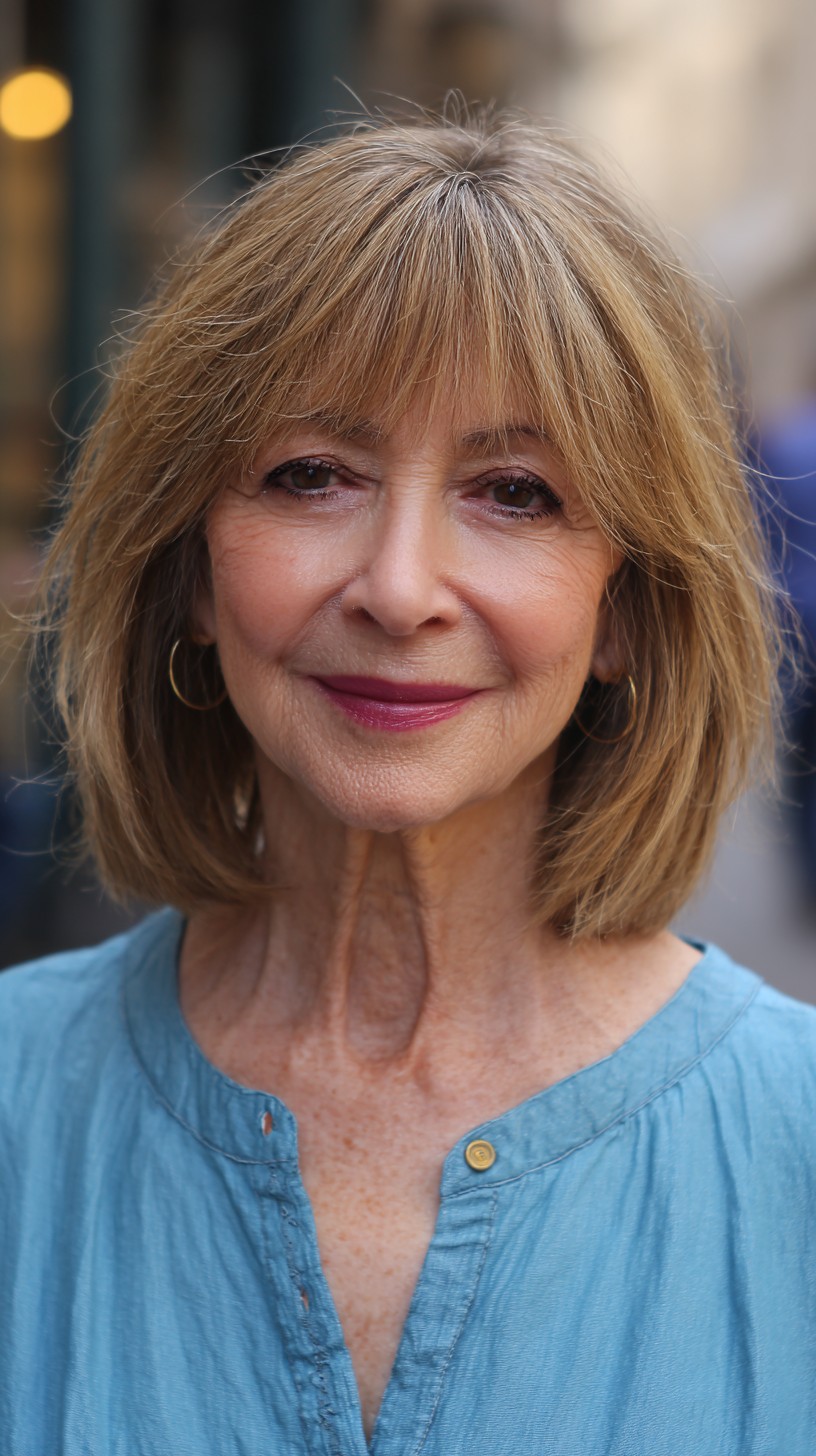 Chic Layered Bob with Soft Bangs