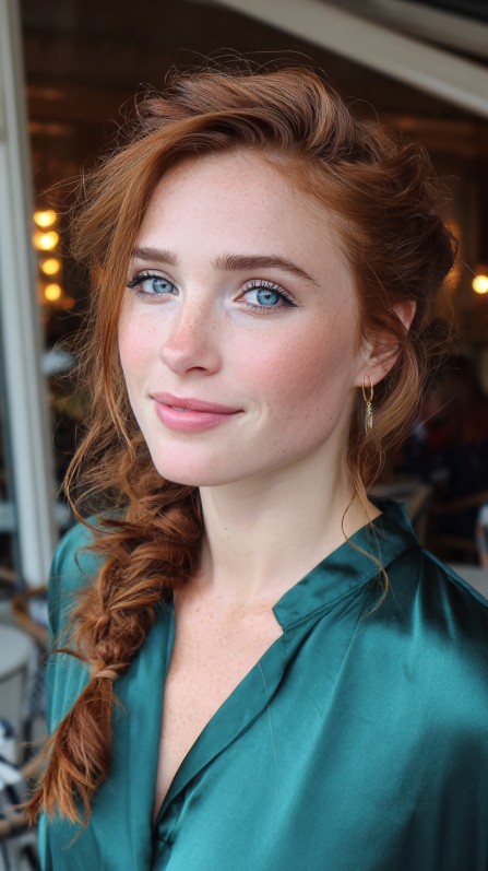 Chic Loose Side Braid with Soft Waves