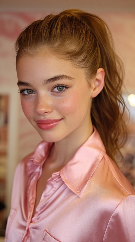 Chic Textured High Ponytail with Volume