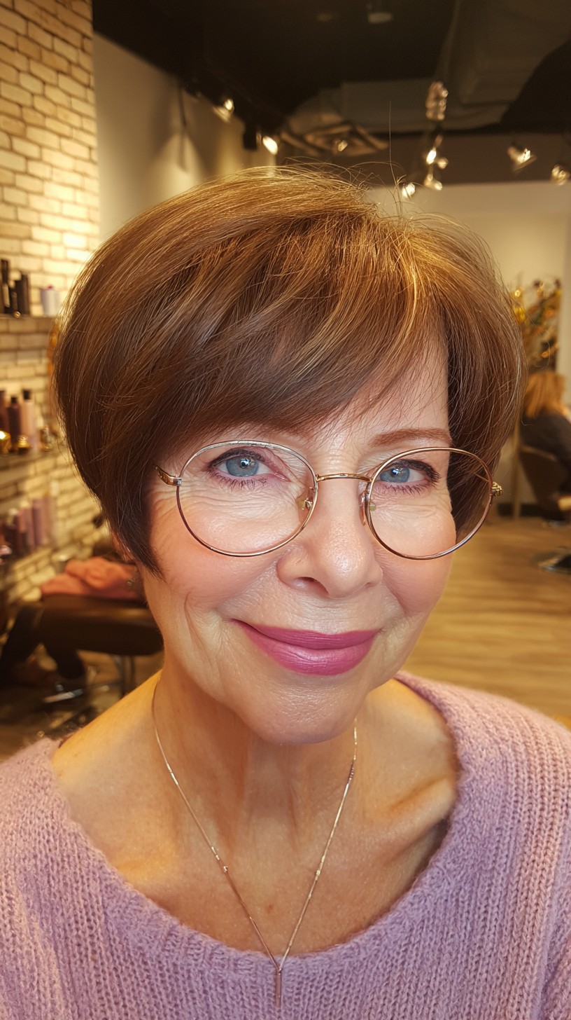 Chic Textured Short Cut with Long Side Bangs