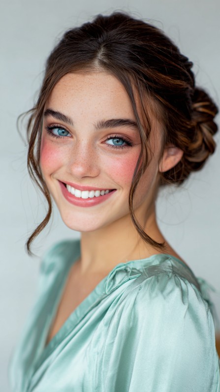 Elegant Twisted Updo with Face-Framing Tendrils