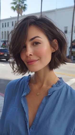 Modern Textured Bob with Soft Waves