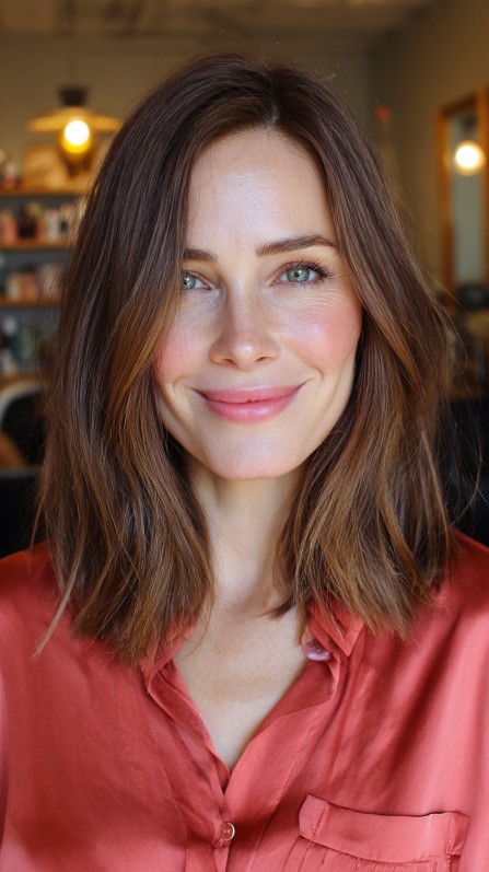 Modern Textured Lob with Subtle Highlights