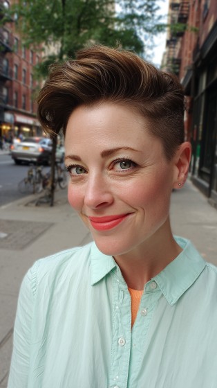 Stylish Short Undercut with Textured Volume