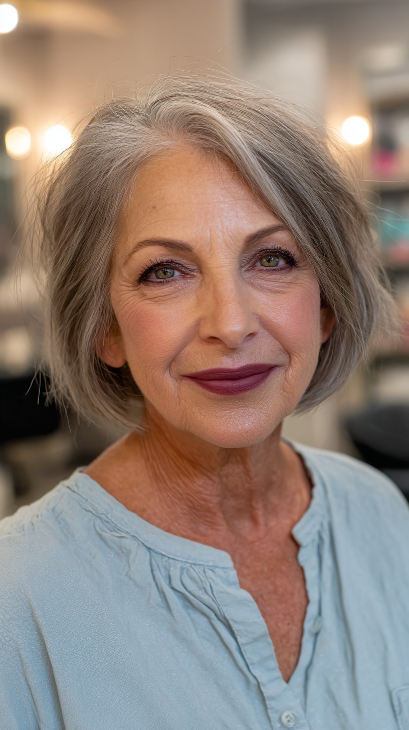 Stylish Soft Gray Lob with Playful Texture