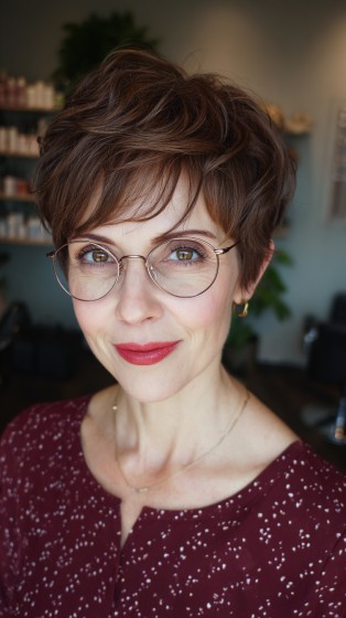 Textured Short Layered Cut with Defined Volume