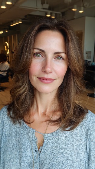 Textured Shoulder-Length Cut with Soft Layers