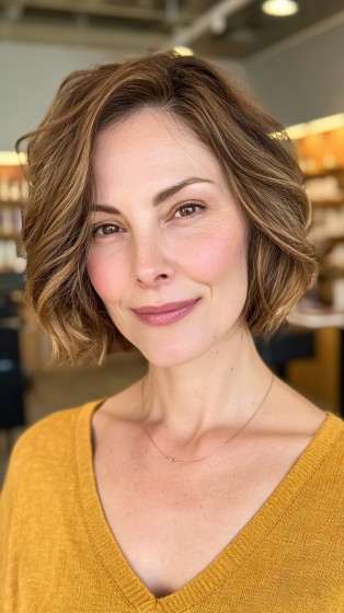 Textured Soft Bob with Natural Waves