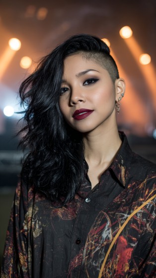 Asymmetrical Shag with Undercut and Soft Waves