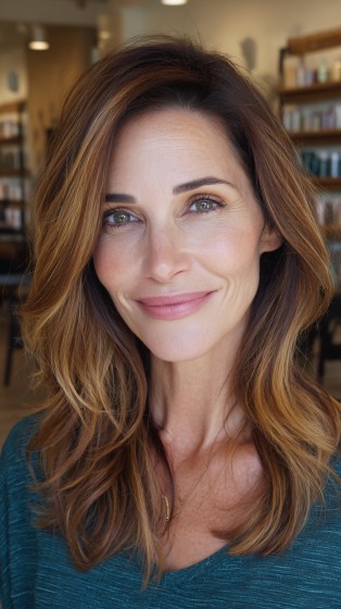 Chic Light Brown Layers with Subtle Face-Frame Highlights