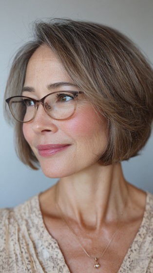 Chic Side-Parted Bob with Gentle Layers