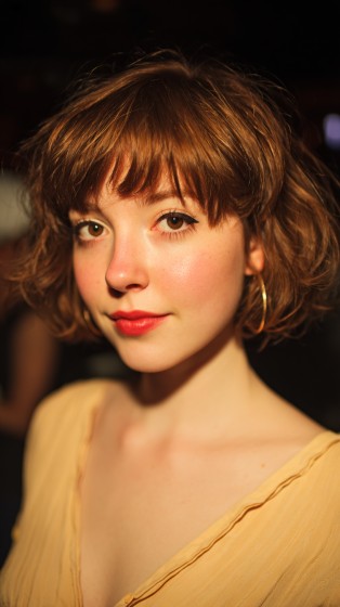 Chic Textured Bob with Soft Curls