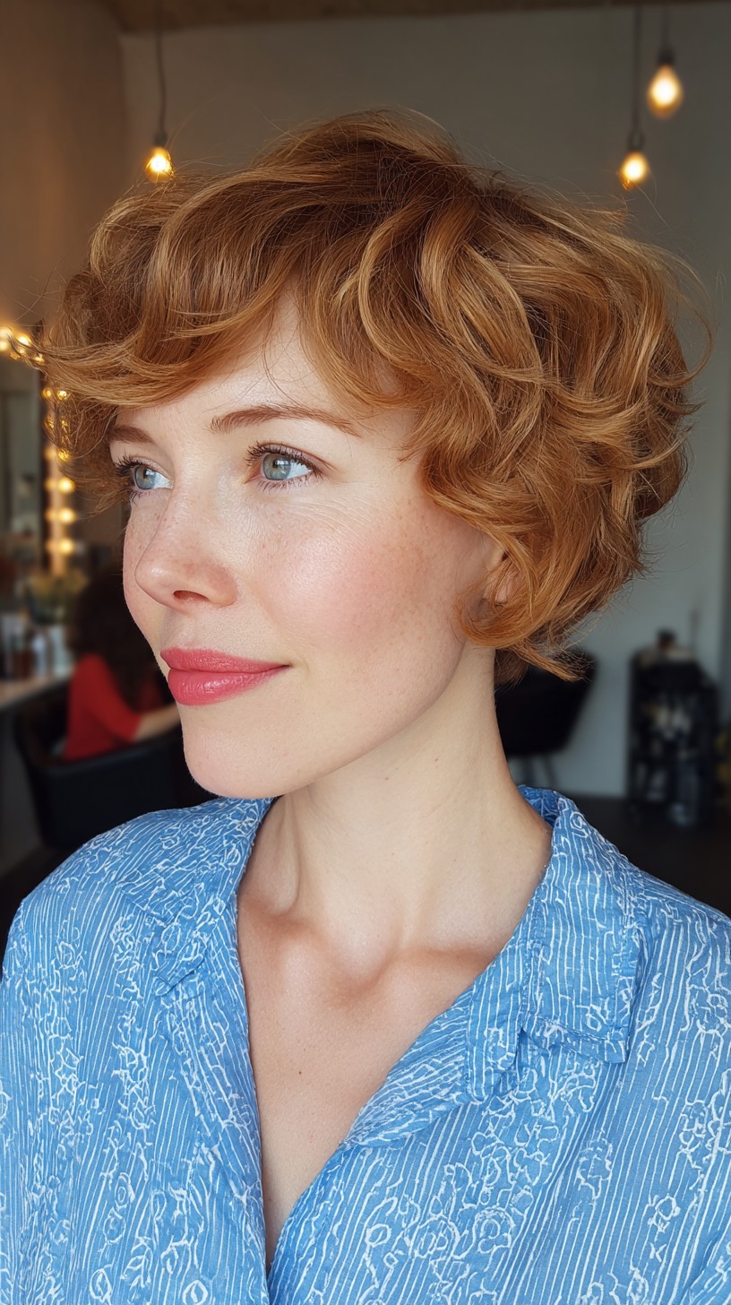 Chic Textured Curly Pixie Cut