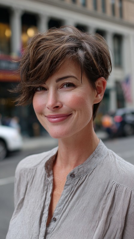 Chic Tousled Pixie Bob with Soft Layers