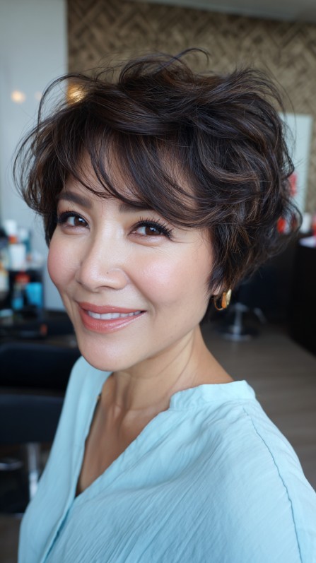 Chic Tousled Pixie Bob with Soft Volume