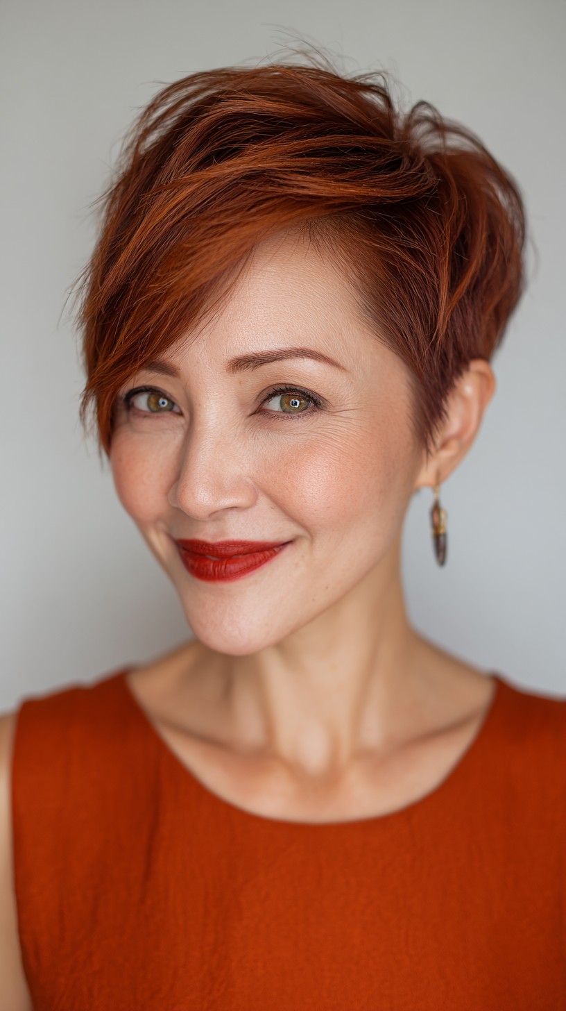 Dynamic Textured Pixie with Bold Highlights
