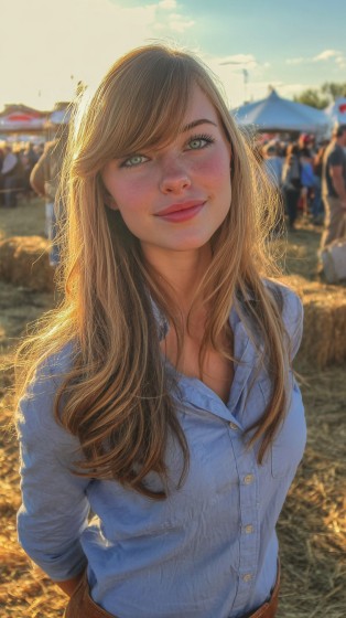 Effortless Long Layers with Soft Face-Framing Bangs