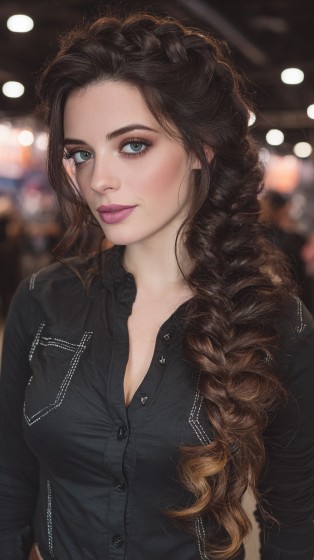 Elegant Side Braid with Loose Waves