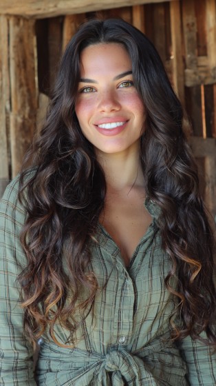 Glamorous Long Loose Waves with Subtle Highlights