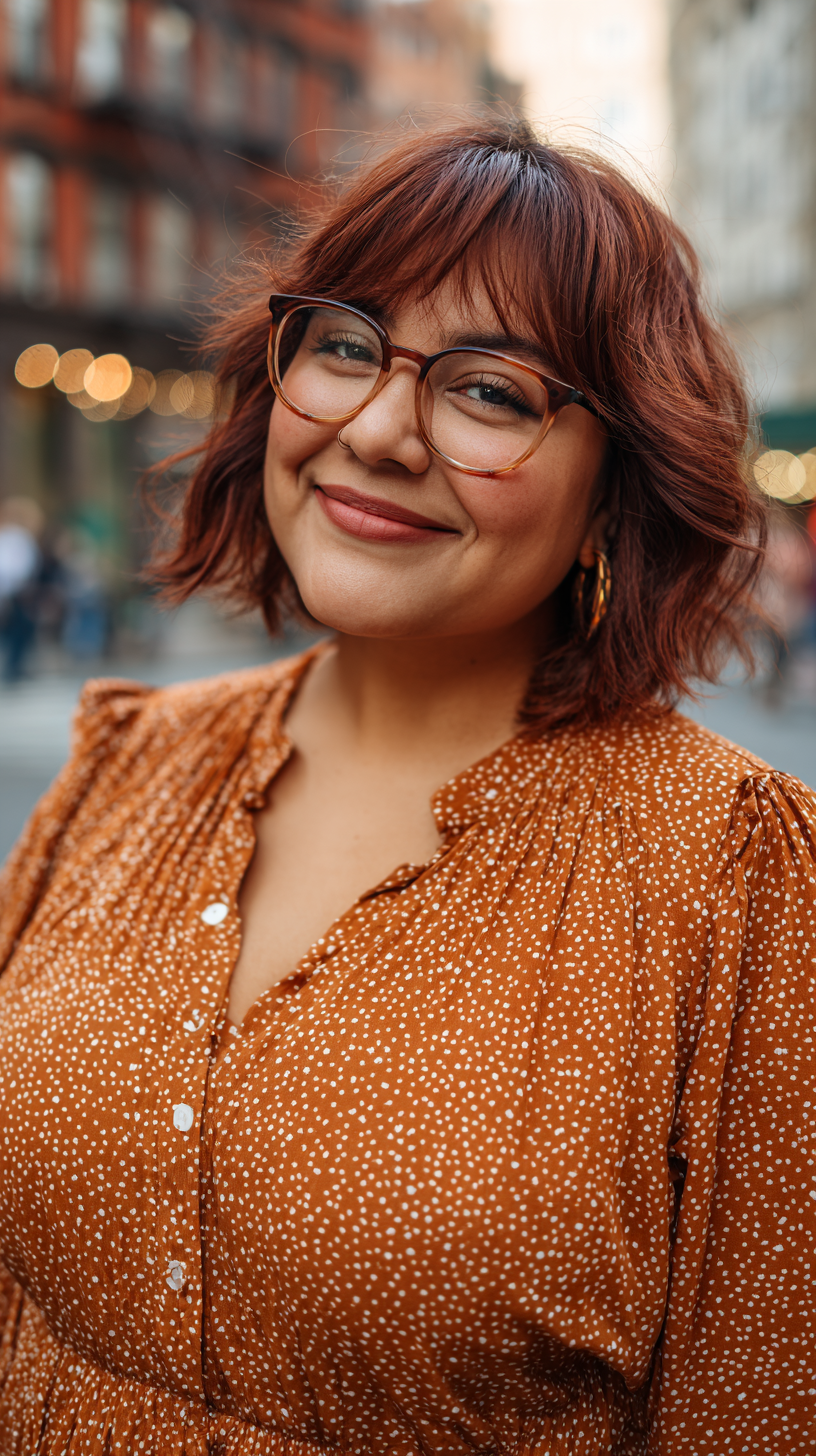 Modern Deep Mahogany Bob with Soft Waves