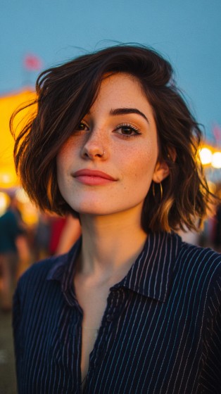 Modern Textured Bob with Subtle Face-Framing Layers