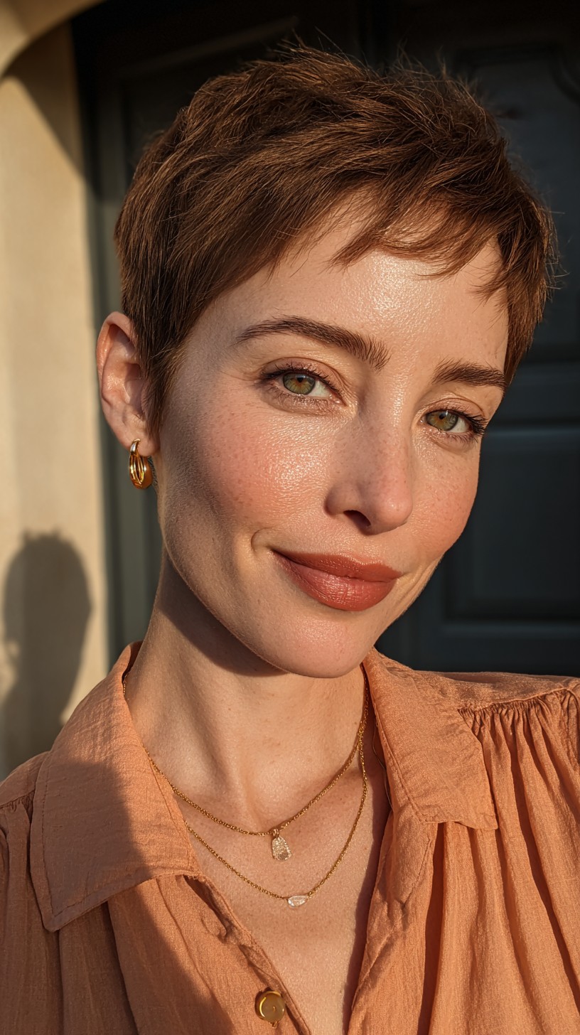 Modern Textured Pixie Cut with Subtle Layers