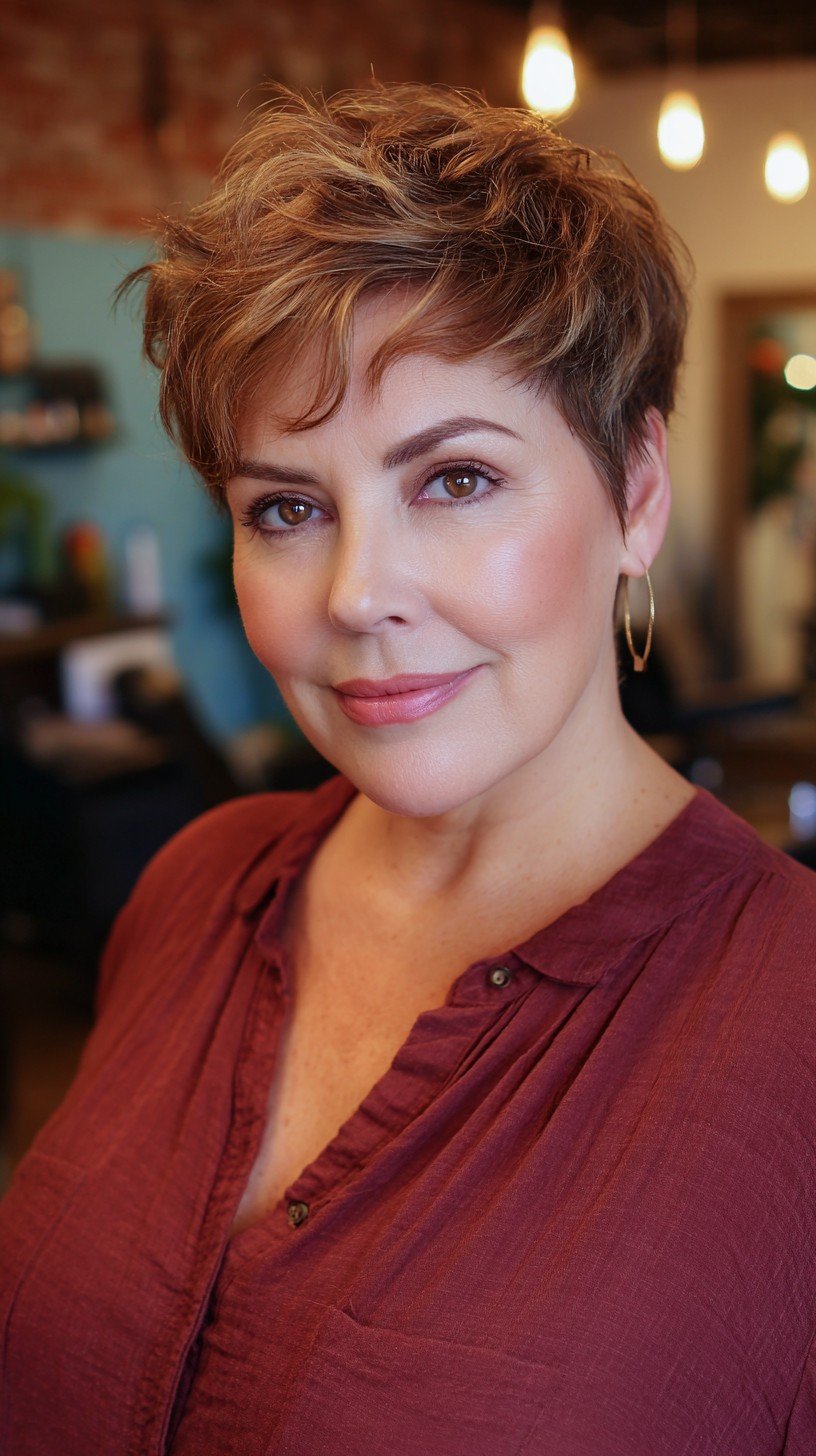 Modern Textured Pixie with Soft Volume
