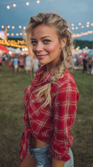 Playful Side Braid with Soft Waves