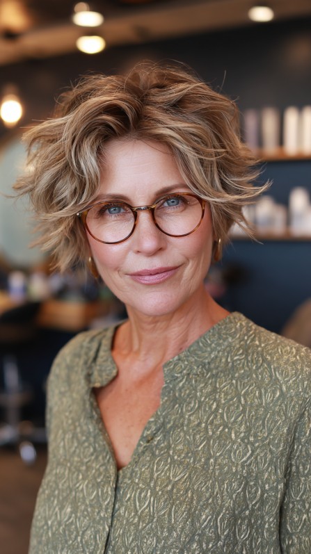 Playful Textured Tousled Pixie Bob