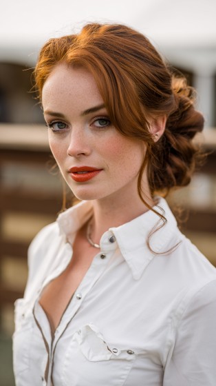 Romantic Loose Updo with Soft Curls