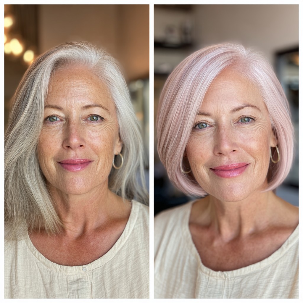 Stylish Rose Gold Blunt Bob with Soft Edges