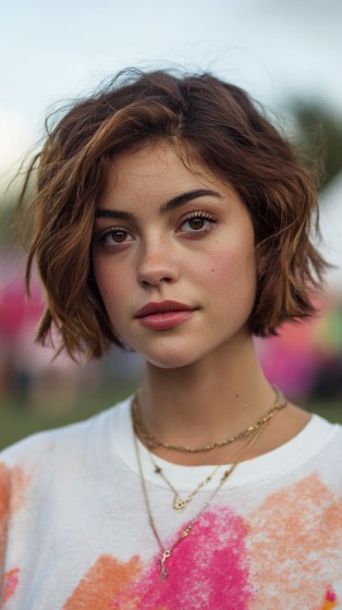 Textured Beachy Bob with Soft Waves