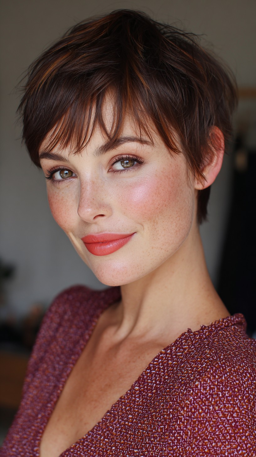 Textured Pixie Cut with Soft Feathered Layers