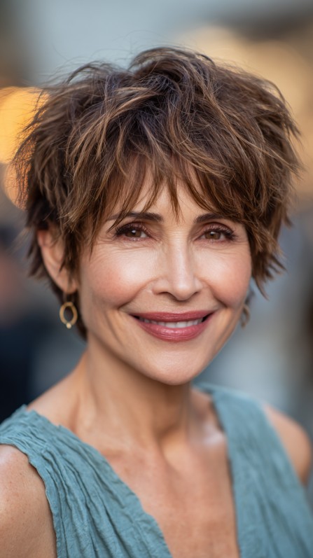 Textured Tousled Pixie Bob with Soft Layers