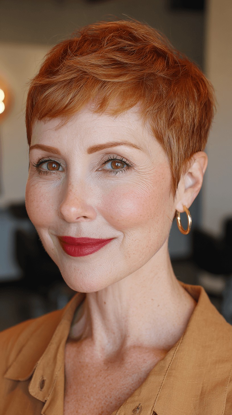 Vibrant Short Pixie Cut with Textured Layers