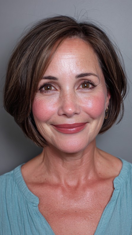Modern Textured Bob with Subtle Highlights